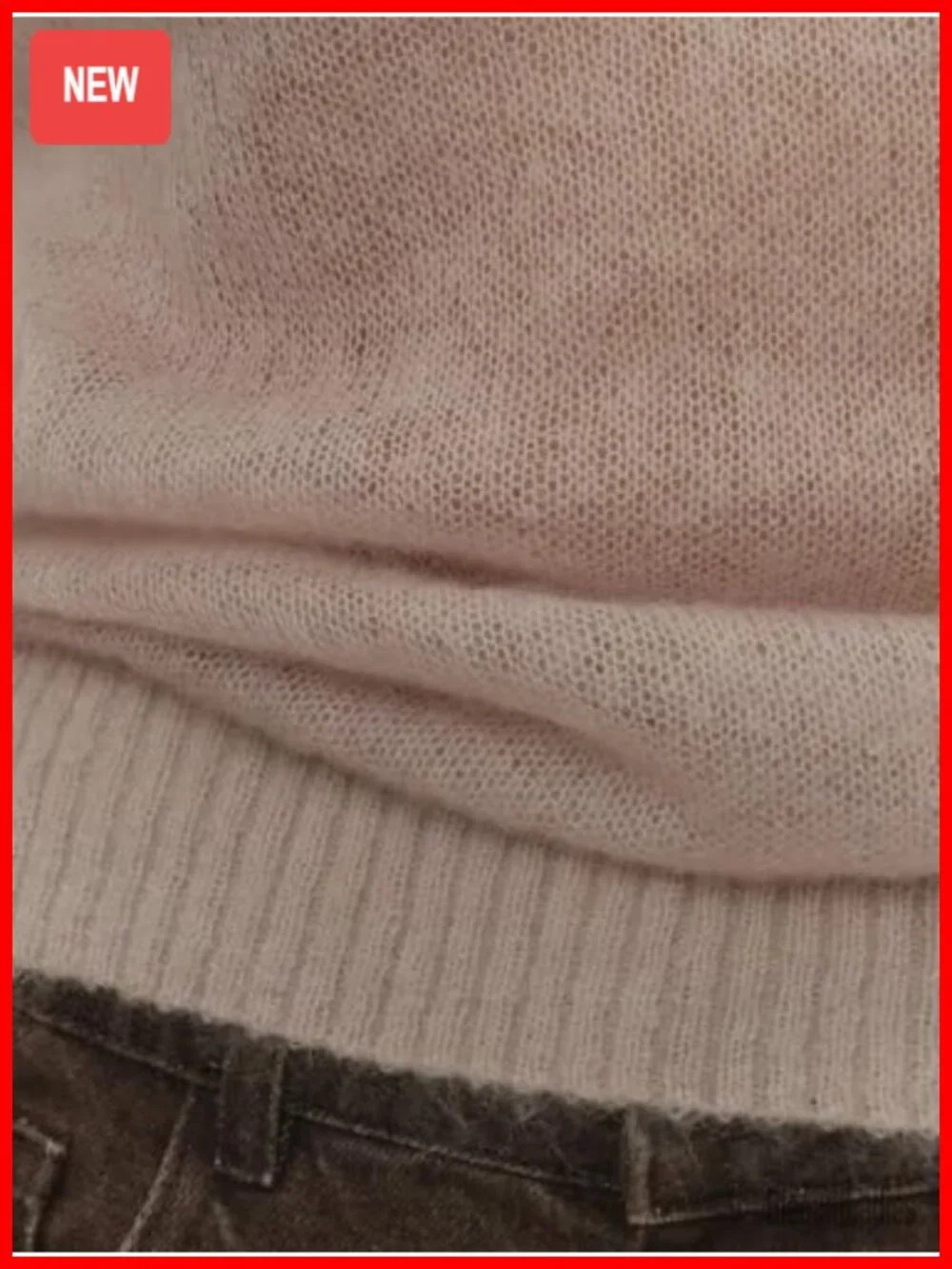 Lightweight Knitted Sheer Pullover Sweater Long Sleeve Casual Top Blouse